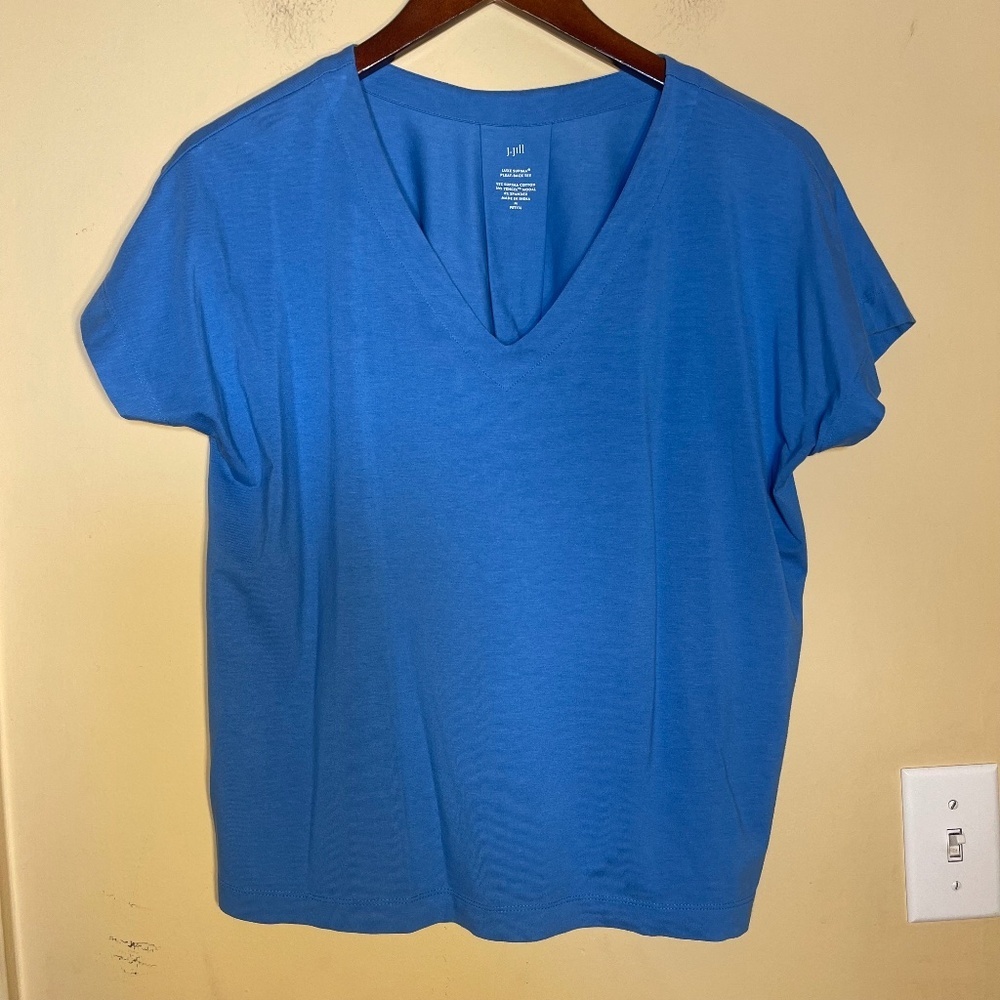 J. Jill Blue V-Neck Top